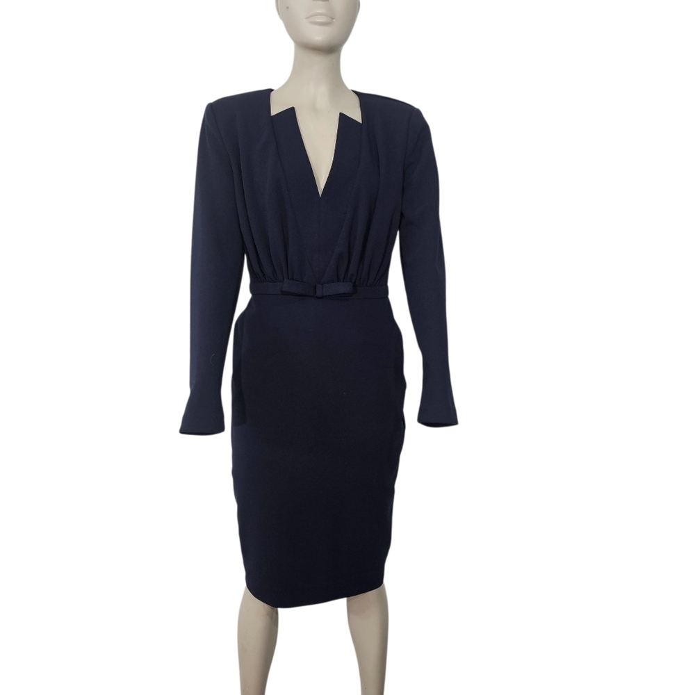 Alexia Admor Deep Blue Long Sleeve Dress Formal Wedding Office